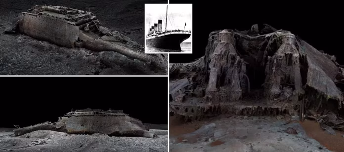 Titanik'in yeni 3D taramaları, mahvolmuş son saatlerini ortaya koyuyor: İnanılmaz tam boyutlu dijital tarama, geminin 1912'de bir buzdağına çarptıktan sonra batarken nasıl dramatik bir şekilde ikiye bölündüğünü gösteriyor
